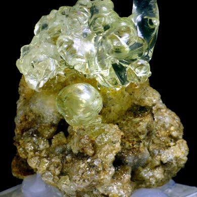Opal var. hyalite CRAZY FLUORESCENCE