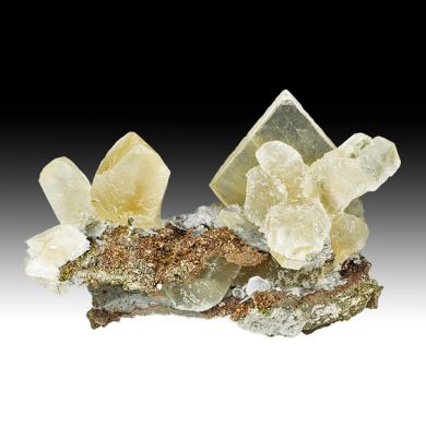 Barite with Calcite, Marcasite