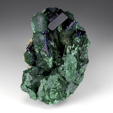 Azurite with Malachite