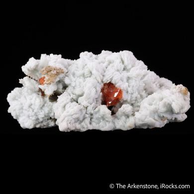 Spessartine Garnet on Albite var. Cleavelandite