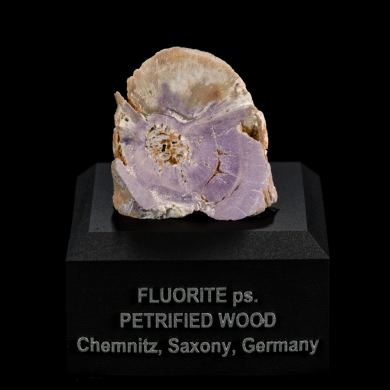 Fluorite pseudomorph after Petrified Wood