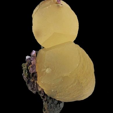 Calcite (fl) with Fluorite and Sphalerite