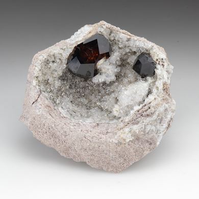 Almandine with Quartz