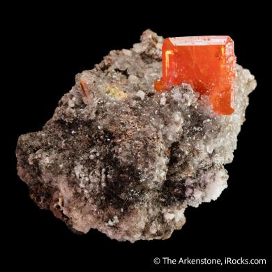 Wulfenite on Calcite (2003)