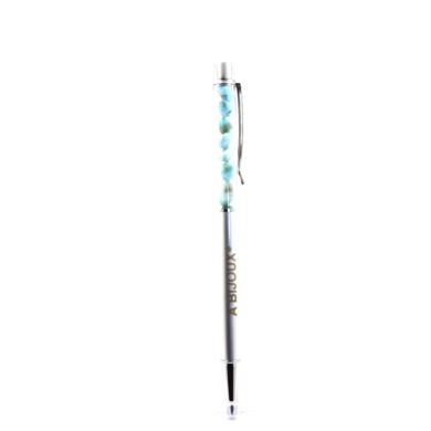Raw Larimar mineral pen Dominican Republic.