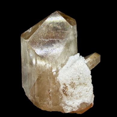 Cerussite, quartz TWIN
