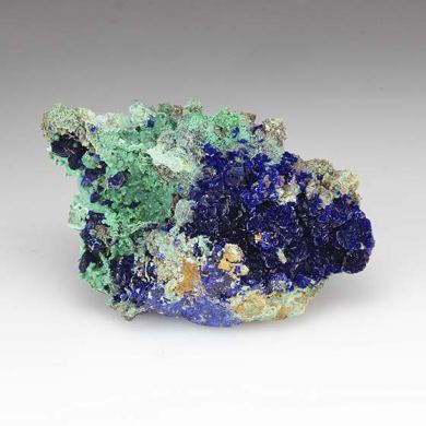 Azurite with Malachite