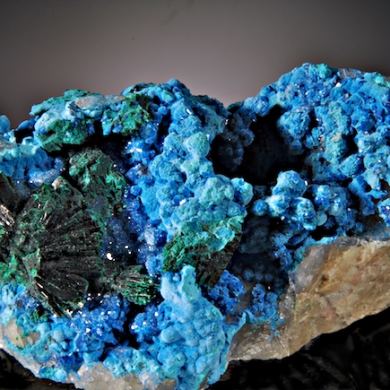 Shattuckite with Malachite