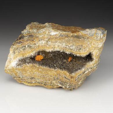 Boltwoodite with Calcite