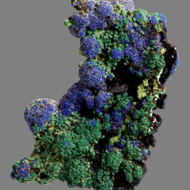 Azurite with Malachite