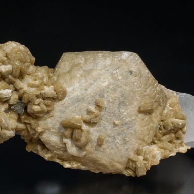 Siderite with Quartz, Chalcopyrite and Muscovite