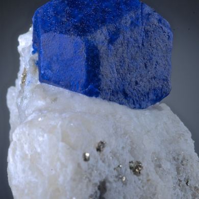 Lazurite -well formed crystal on Marble