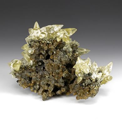 Calcite with Quartz, Marcasite