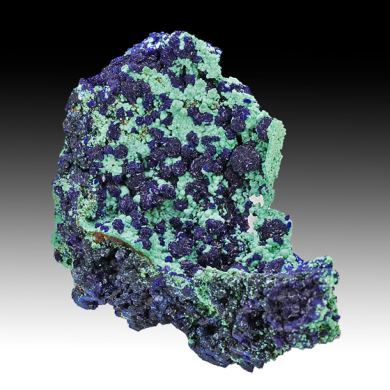 Azurite with Malachite