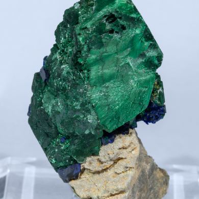 Malachite after Azurite and Azurite