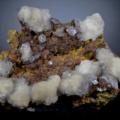 Beaverite-Cu, Jarosite and Calcite