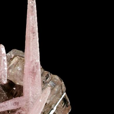 Smithsonite (Cobaltian) on Cerussite