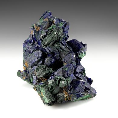 Azurite with Malachite