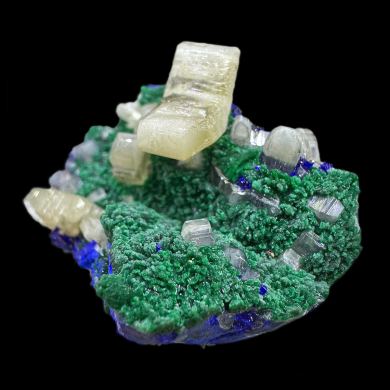Cerussite, malachite, azurite TN