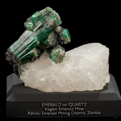 Emerald on Quartz from Zambia