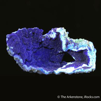 Azurite on Azurite (complete pocket)