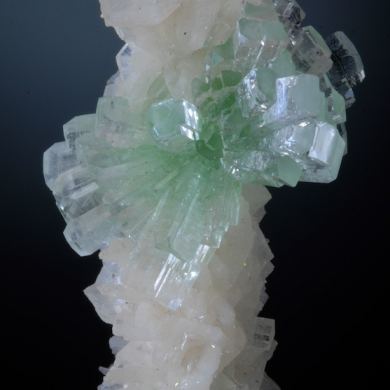 Apophyllite on Stilbite finger -well pocket find