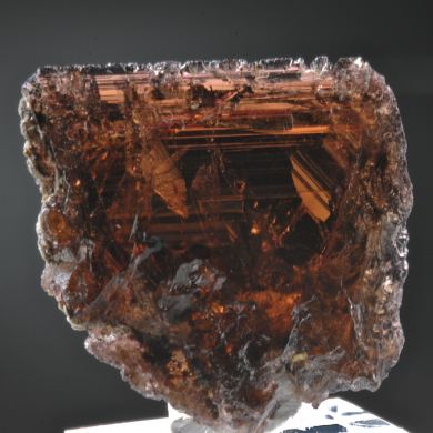 Axinite (Fe) etched gem crystal