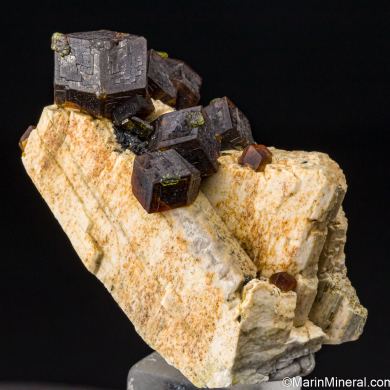 Andradite on Orthoclase
