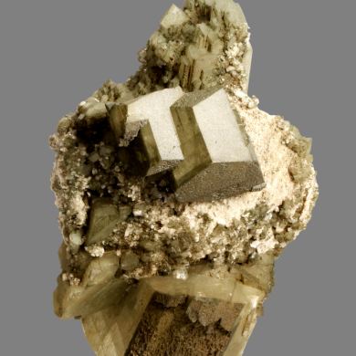 Adularia with Chlorite and Apatite.