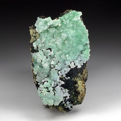 Malachite with Quartz