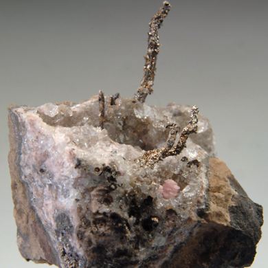 Silver with Rhodochrosite