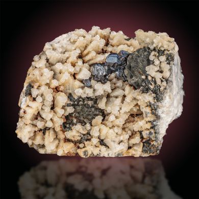 Pyrargyrite  on Calcite