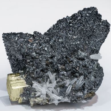Tennantite-(Fe) with Bournonite, Pyrite and Quatrz