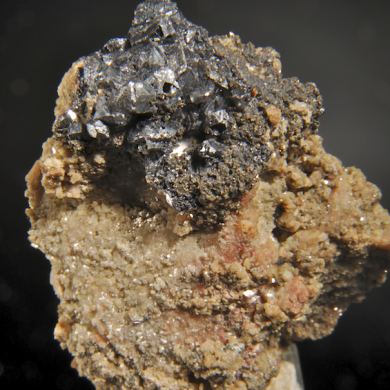 Pyrargyrite  (ruby Silver) on Calcite