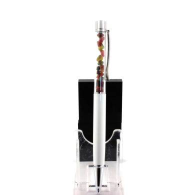 Raw multicolor Tourmaline mineral pen Zambia.