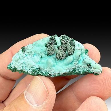 Chrysocolla-Malachite pseudomorphs with Quartz