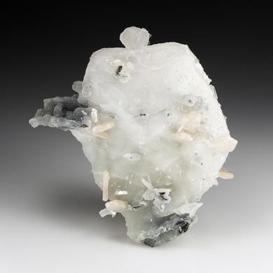 Calcite with Quartz, Stilbite
