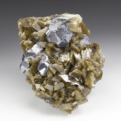 Galena with Siderite, Quartz