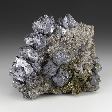 Galena with Dolomite, Pyrite