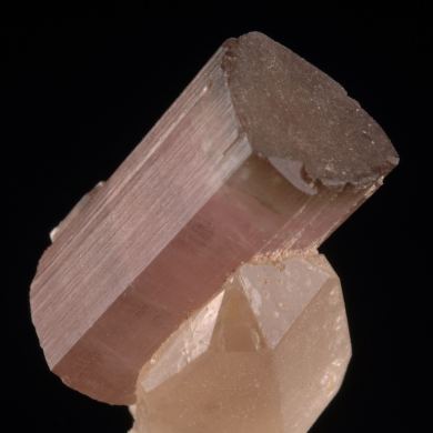 Elbaite on Quartz