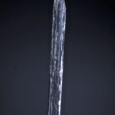 Aquamarine - tapered termination, etched crystal