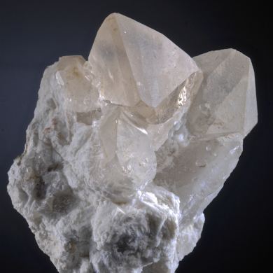 Topaz on Quartz and Clevelandite