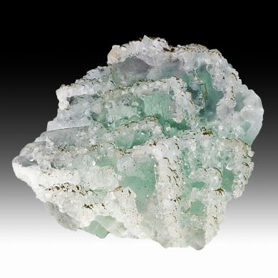 Fluorite with Quartz, Pyrite