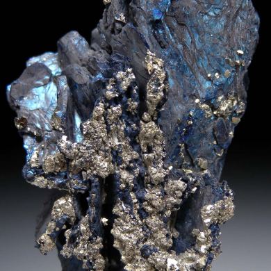 Pyrite on Covellite