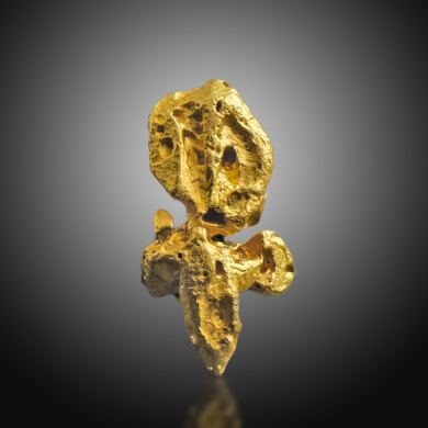 Gold, Crystal Nugget - Zapata, Santa Elena, Venezuela