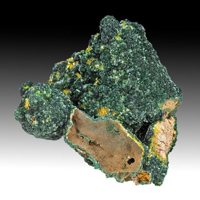 Malachite with Pyromorphite