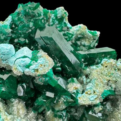 Dioptase, quartz, chrysocolla KILLER