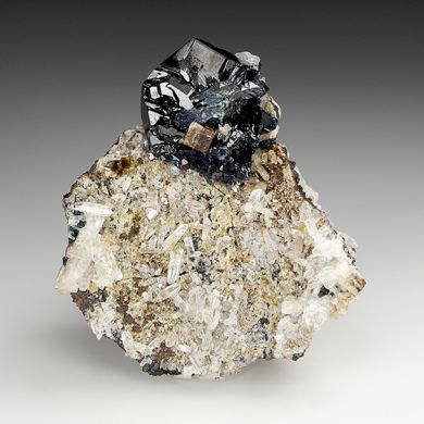 Lazulite with Siderite, Quartz