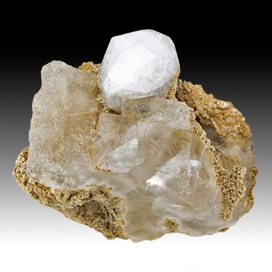Analcime with Calcite