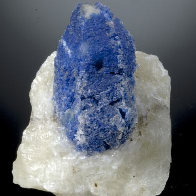 Afghanite - large crystal on Calcite